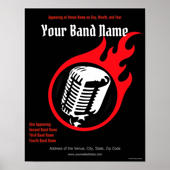 Affiche de concert personnalisable (Devant)