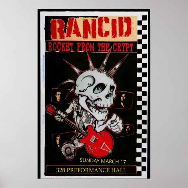 Affiche de concert Rancid, Rocket from the Crypt C (Devant)