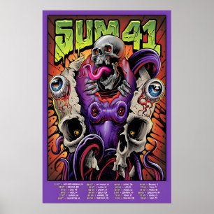 Affiche de concert SUM 41 REPRODUCTION Matee Impre