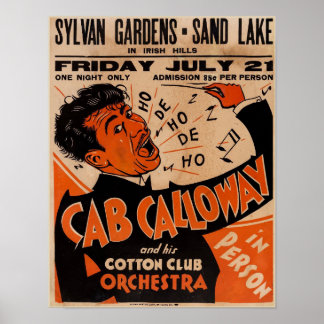 Affiche de concert Vintage Cab Calloway 1933