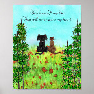 Affiche de condoléances pour la perte d'un animal 