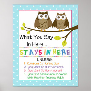 Affiche de confidentialité du bureau de conseil