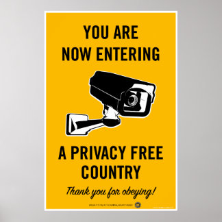 Affiche de confidentialité Pays libre
