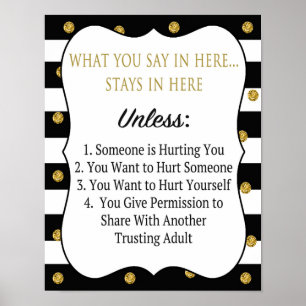 Affiche de confidentialité professionnelle