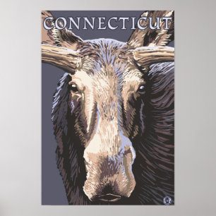 Affiche De ConnecticutMoose fin
