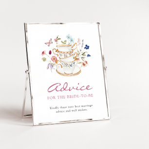 Affiche de conseils pour le thé de mariage