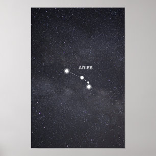 Affiche de constellation de zodiaque de Bélier