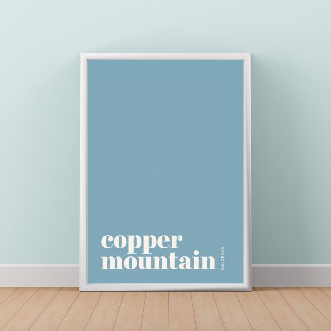 Affiche de Copper Mountain Colorado ville moderne (Créateur téléchargé)