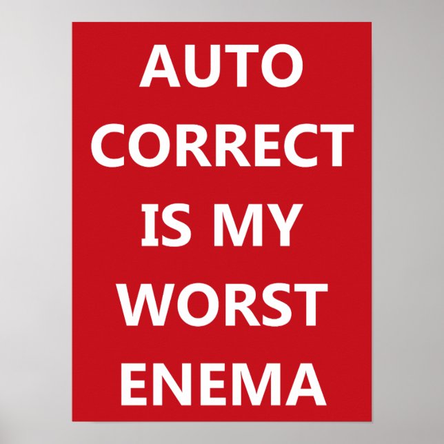 Affiche de correction automatique (Devant)