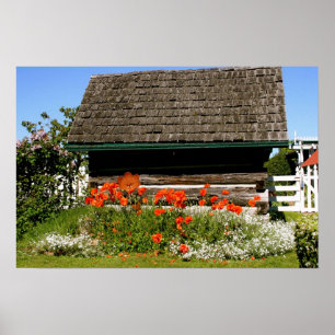 Affiche de cottage de jardin