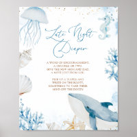 Affiche de couche pour l'été à venir Océan Bleu