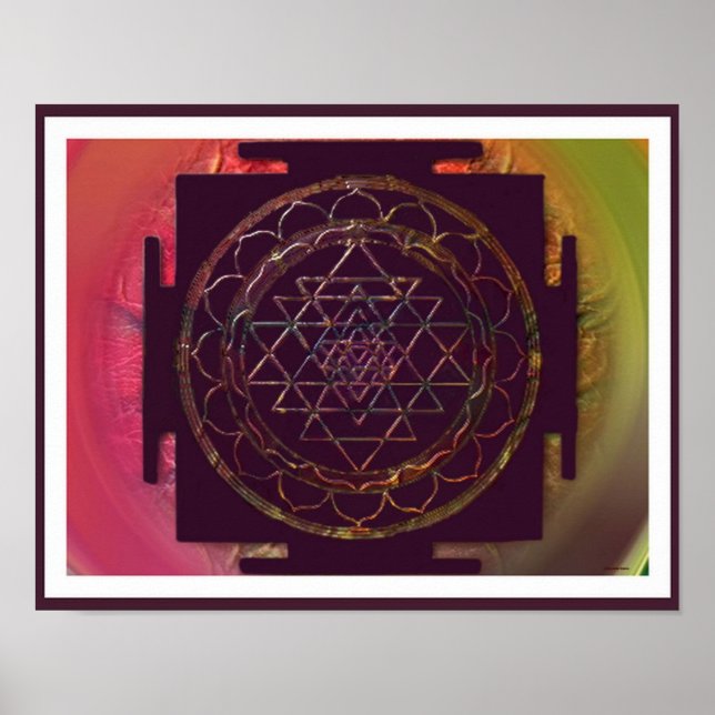 Affiche de couleur Divine Sri Yantra4 (Devant)