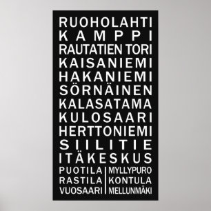 Affiche de couleur personnalisée pour Helsinki Met