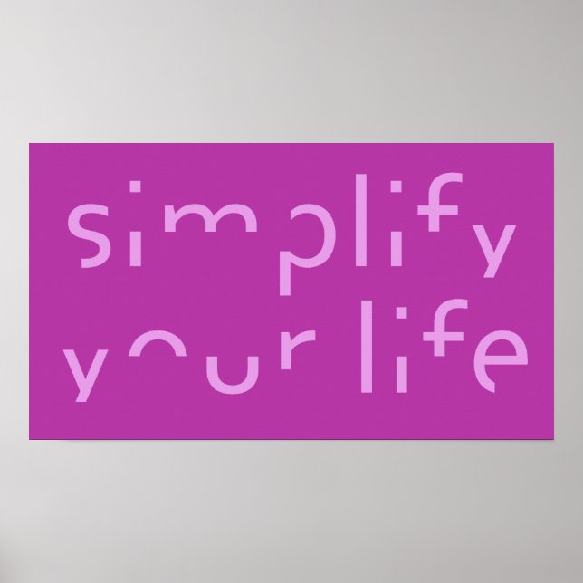 Affiche de couleur personnalisée « Simplifiez votr (Devant)