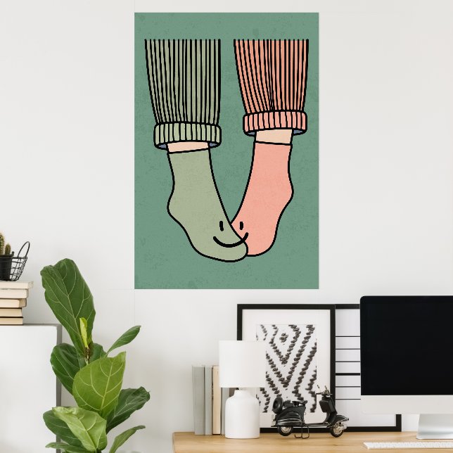 Affiche de couple The Perfect Match Happy Feet Mur (Bureau à domicile)