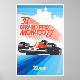 Affiche de course de Monaco Poster Art de voiture