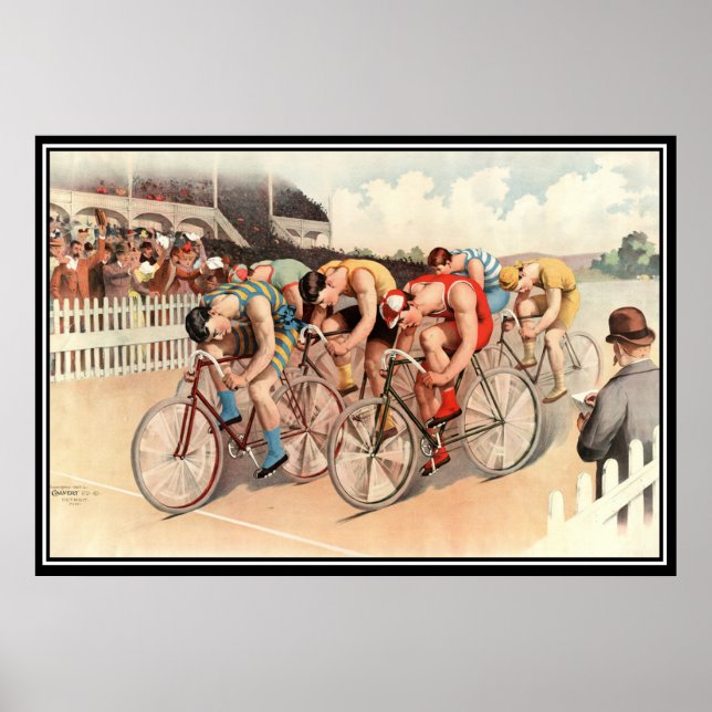 Affiche de course de vélo vintage 1904 (Devant)
