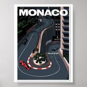 Affiche de course du Grand Prix de Monaco – Vintag