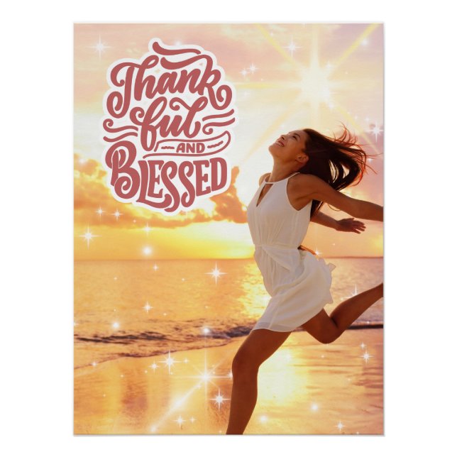 Affiche de course sur la plage joyeuse et bénie av (Devant)