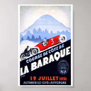 Affiche de course vintage France restaurée