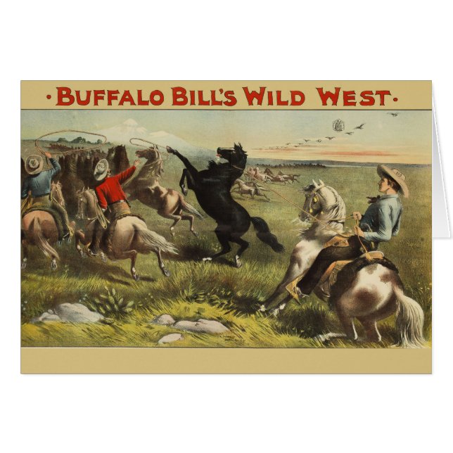 Affiche de cow-boy de l'Ouest sauvage de Buffalo B (Devant horizontal)