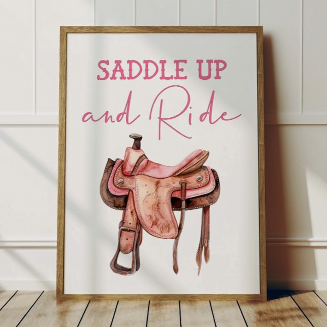 Affiche de cowgirl Saddle Up pour la décoration de (Créateur téléchargé)