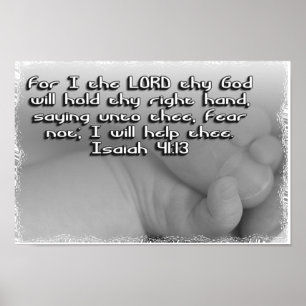 AFFICHE DE CRAINTE DE 41:13 D'ISAÏE PAS -