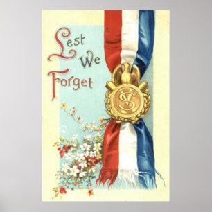 Affiche De crainte d'oublier les fleurs du jour commémora