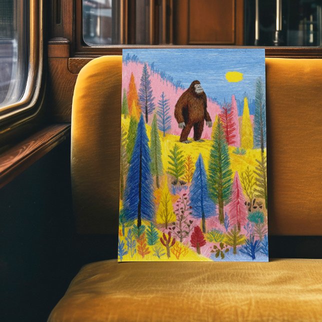 Affiche de créature cryptide Bigfoot mignonne (Créateur téléchargé)