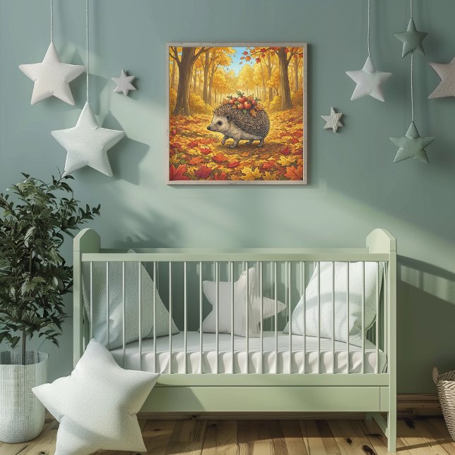 Affiche de crèche Animaux de la forêt aux hérisson (Créateur téléchargé)
