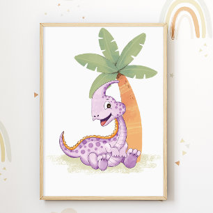 Affiche de crèche Dino Dinosaures Impression pour 