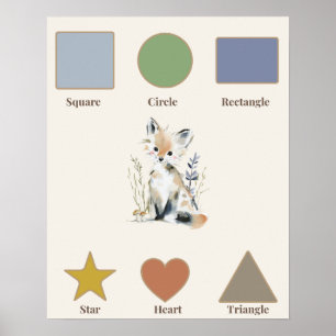 Affiche de crèche Formes de la forêt