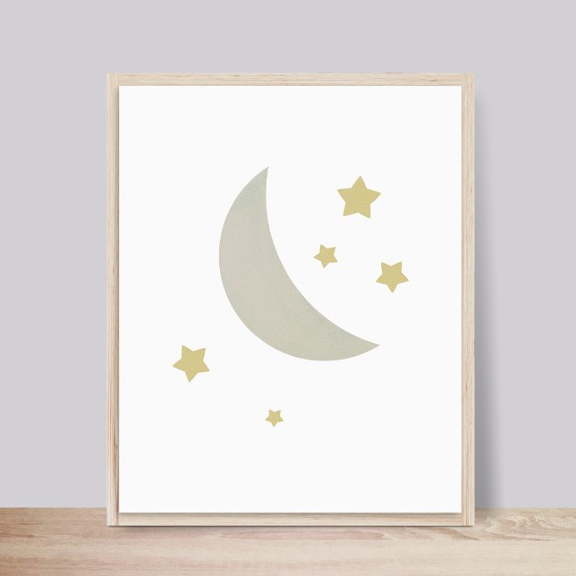 Affiche de crèche Lune et Étoiles (Créateur téléchargé)