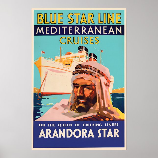 Affiche de croisière du navire Arandora Star Vinta (Devant)