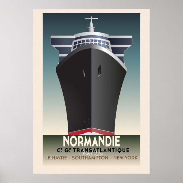 Affiche de croisière inspirée Art déco (Devant)