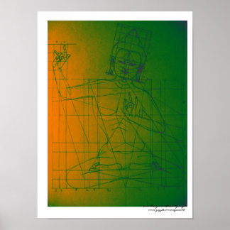 Affiche de croquis de Manjushri