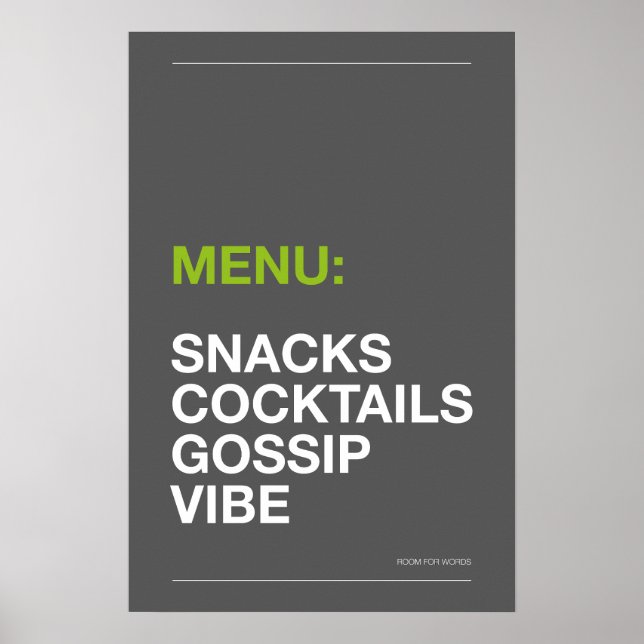 AFFICHE DE CUISINE : EN-CAS – Affiche de cuisine d (Devant)