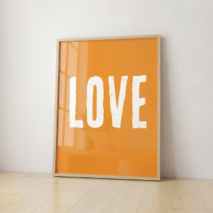 Affiche de cuisine Orange Love Art Rétro pour Mais
