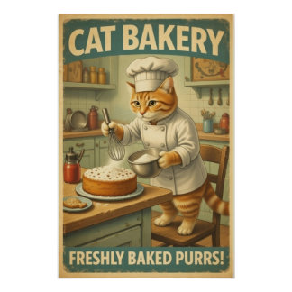 Affiche de cuisine pour chat