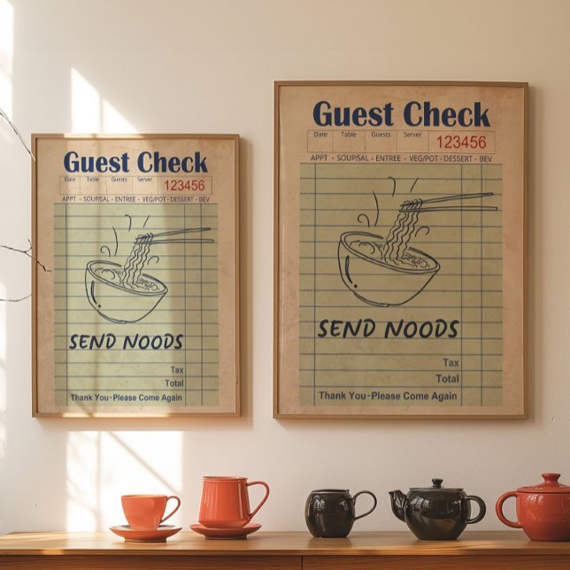 Affiche de cuisine rétro de diner drôle sur les ra (Créateur téléchargé)