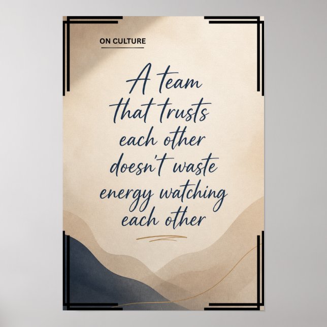 Affiche de culture de travail (Devant)