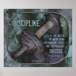 Affiche de culturisme avec la citation 003 de
