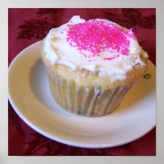 affiche de cupcake arrosé