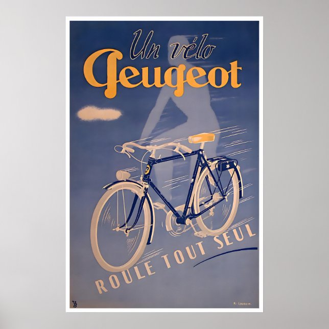 Affiche de cyclisme Art Cyclisme Impression Vélo ( (Devant)