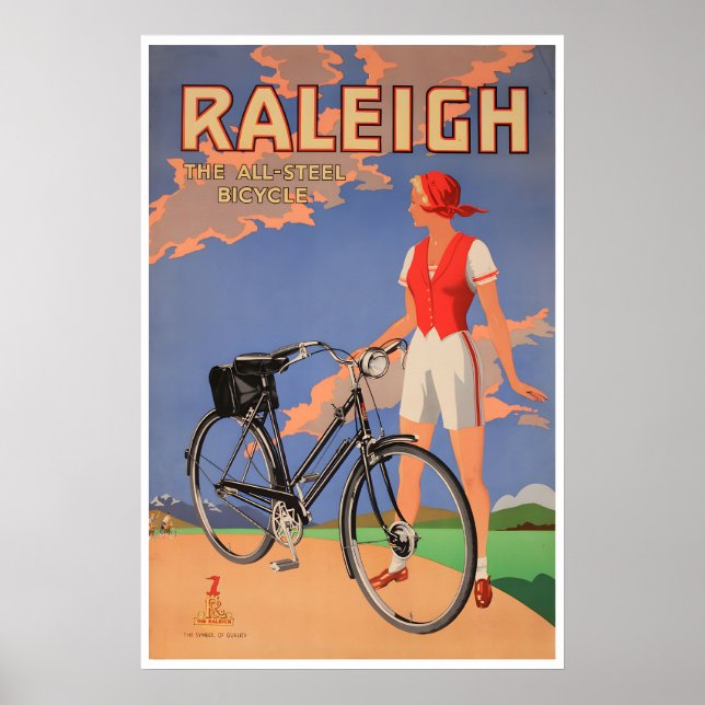 Affiche de cyclisme Art de vélo Cyclisme Raleigh P (Devant)
