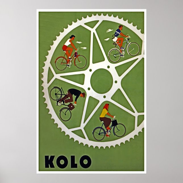 Affiche de cyclisme d'art de vélo Kolo de vélo de  (Devant)