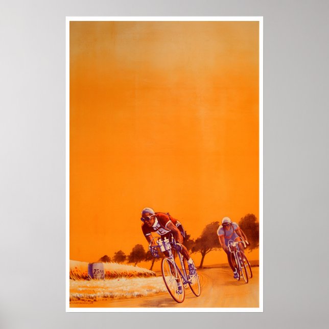 Affiche de cyclisme de vélo Art de vélo de route V (Devant)