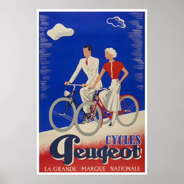Affiche de cyclisme Impression de vélo Art de bicy (Devant)