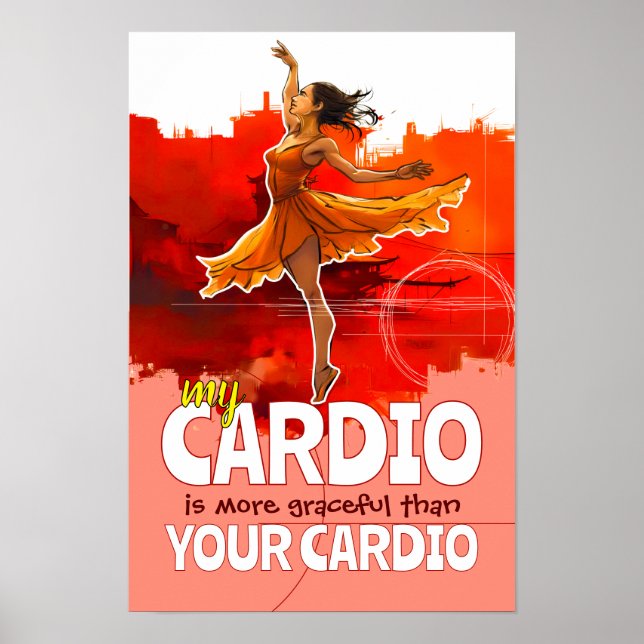Affiche de danse de ballet cardio gracieux (Devant)