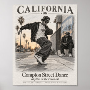 Affiche de danse de rue de Compton